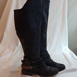 Fox Black Over the Knee Boots